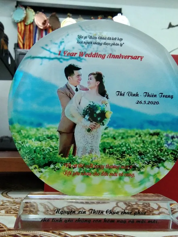 Thủy tinh Pha lê in hình, in hình lên pha lê