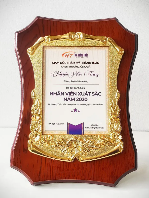 Biểu trưng Gỗ đồng ( Nhận làm lẻ) Bảng vinh danh 8