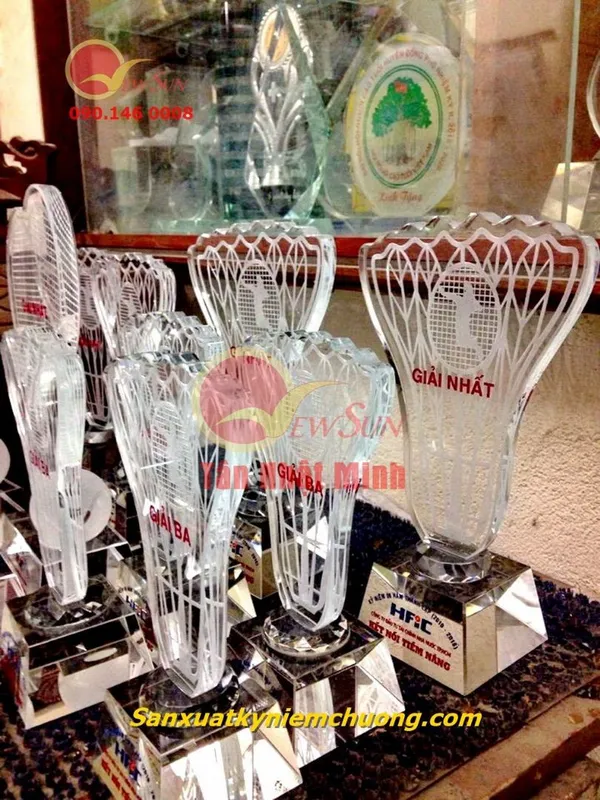 Kỷ niệm chương cầu lông, pha lê đẹp - 6