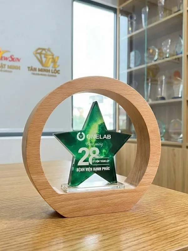 Kỷ niệm chương pha lê, Kỷ niệm chương gỗ tròn đẹp (1)