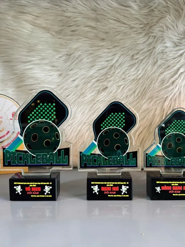 Kỷ Niệm Chương Pha lê Pickleball - Mẫu Đẹp Hot Trên Thị Trường