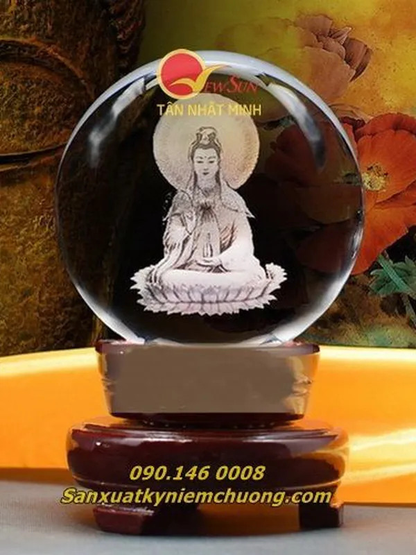 Quả cầu phong thủy, Cao cấp nhất Pha lê 3D may mắn