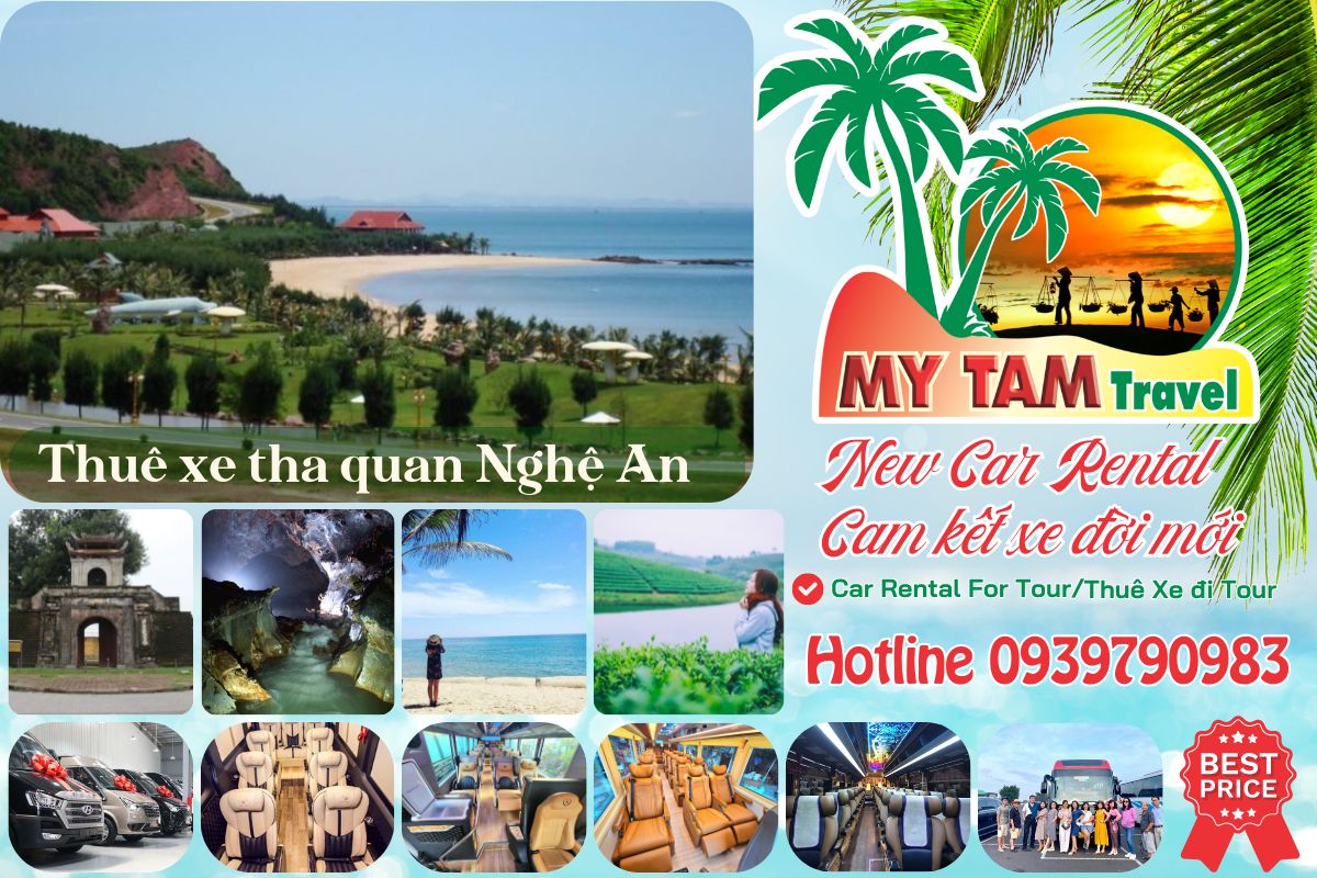 Car rental to Nghe An 4-7-16-29-35-45c Limousine 9-11-15-18-28c