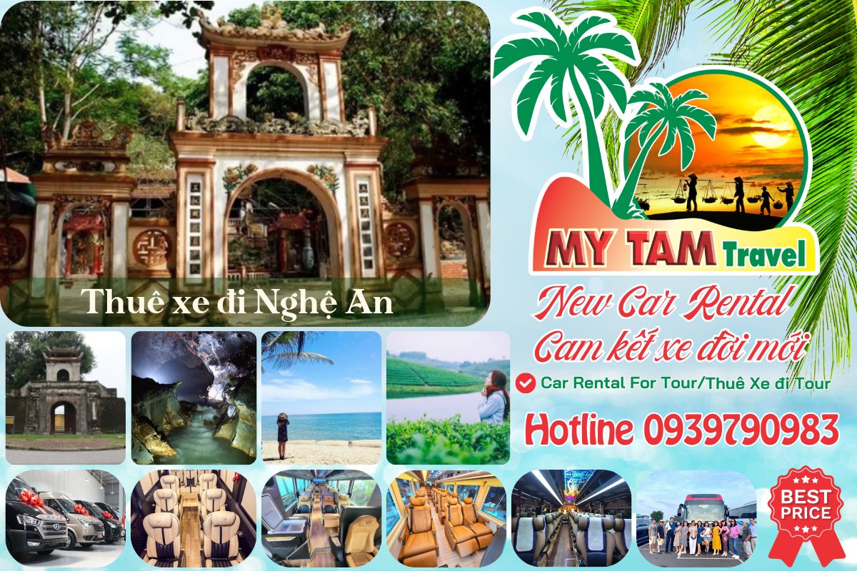 Car rental to Nghe An 4-7-16-29-35-45c Limousine 9-11-15-18-28c