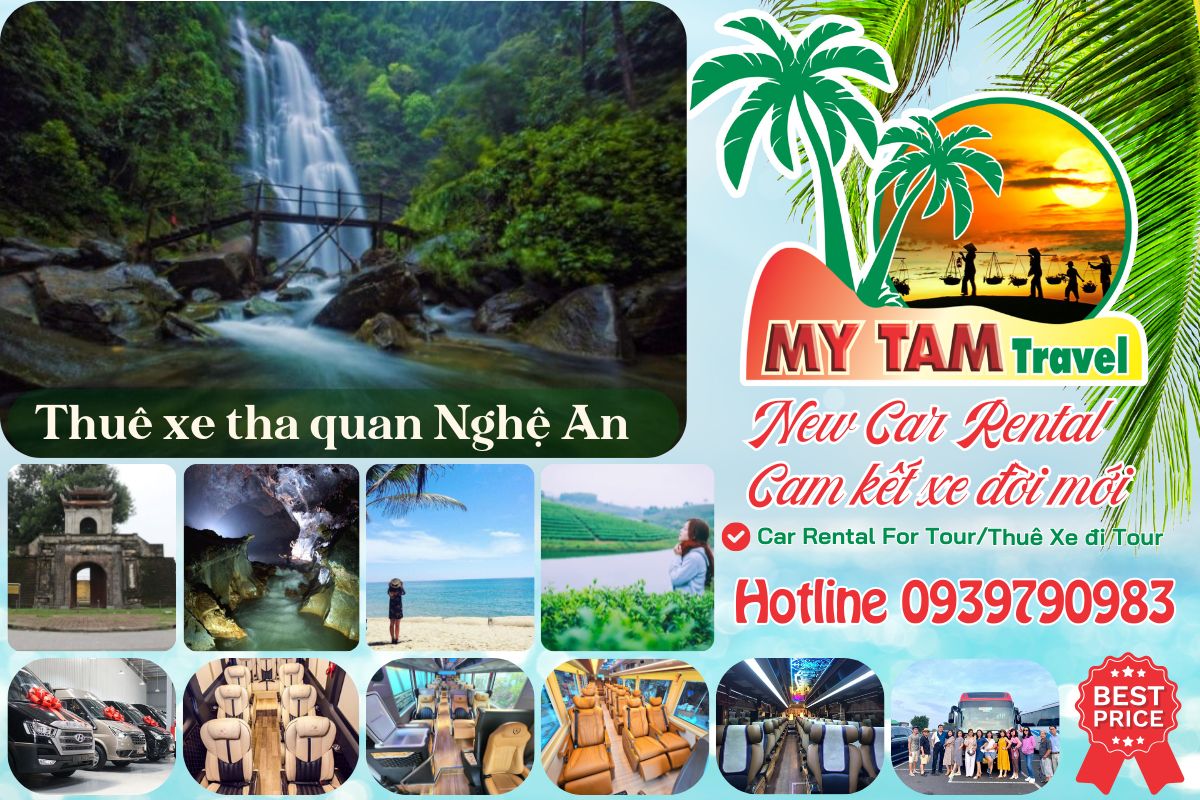 Car rental to Nghe An 4-7-16-29-35-45c Limousine 9-11-15-18-28c