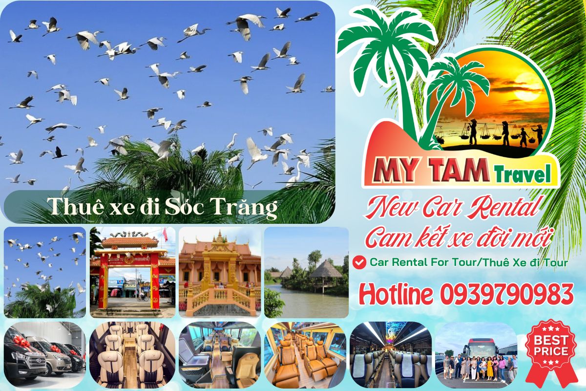 Car rental to Soc Trang 4-7-16-29-35-45c Limousine 9-11-15-18-28c
