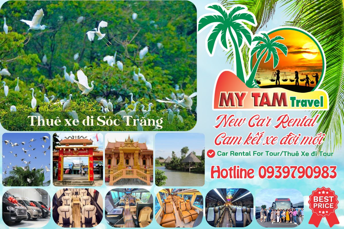 Car rental to Soc Trang 4-7-16-29-35-45c Limousine 9-11-15-18-28c