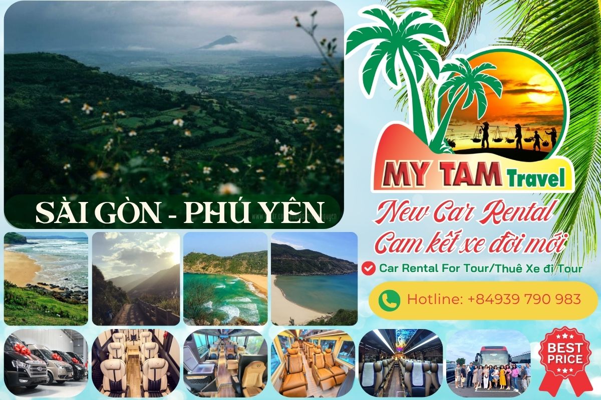 Car Rental Price from Saigon to Phu Yen 4-7-16-19-45c Limousine 9-11-15-18-28c