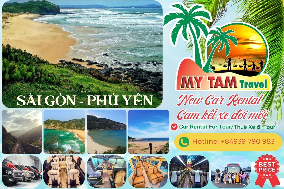 Car Rental Price from Saigon to Phu Yen 4-7-16-19-45c Limousine 9-11-15-18-28c