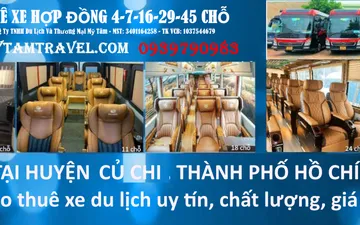 Thuê xe tại huyện Củ Chi - Lựa chọn thông minh cho chuyến du lịch ngắn ngày