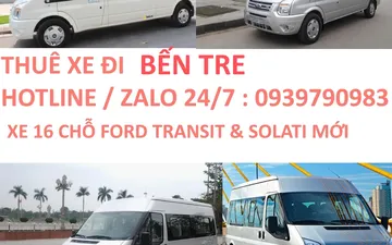 Thuê xe 16 chỗ đi Bến Tre – Xe rộng rãi, HIỆU FORD/SOLATI đời mới 