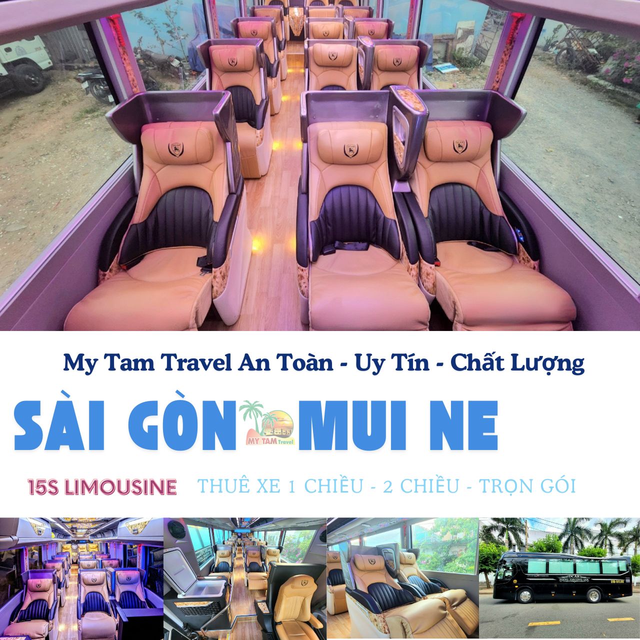 Car Rental To Phan Thiet 4-7-16-29-45c Limousine 9-11-15-18c