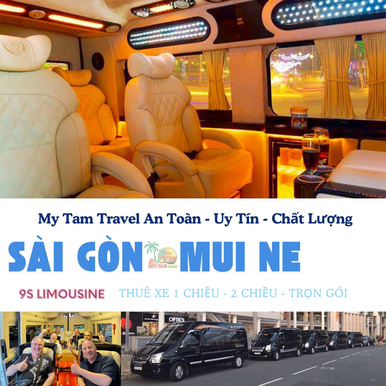 Car rental to Mui Ne 2 days 1 night 4-7-16-29-45c Limousine 9-11-15-18-28c
