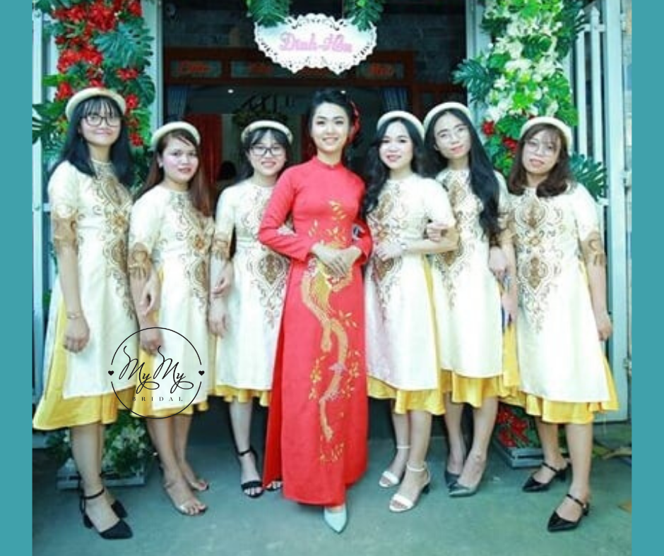 áo dài bưng quả cách tân nữ dể thương trẻ trung gò vấp tấn bình tân phú đồ diễn văn nghệ