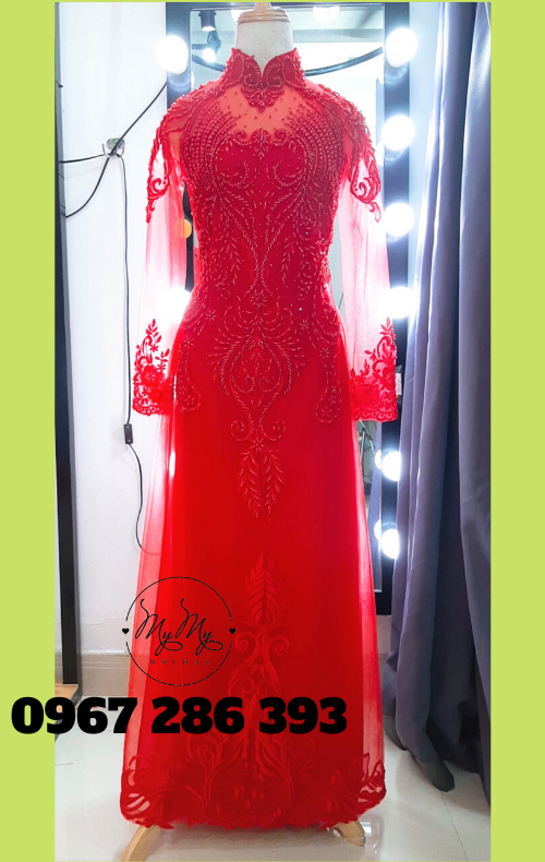 Áo dài cô dâu voan size lớn- đà lạt