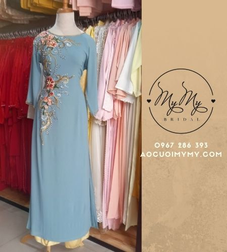 ÁO DÀI SUI GIA VÀNG SANG TRỌNG