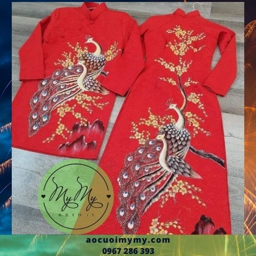 Cho thuê áo dài cưới đà lạt- áo dài My My- Áo dài cặp cô dâu chủ rể- áo dài bê quả - áo dài bà sui - cho thuê áo dài cưới  Gò Vấp