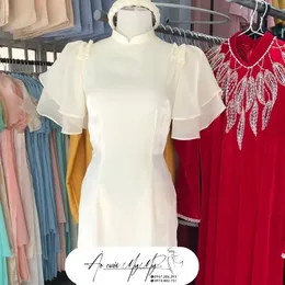 ÁO DÀI BƯNG QUẢ NỮ KEM CÁNH TIÊN