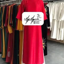 ÁO DÀI BƯNG QUẢ NỮ ĐỎ