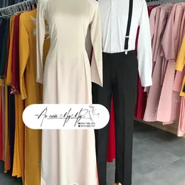 ÁO DÀI BƯNG QUẢ CẶP KEM VÀ ĐAI CHỮ Y