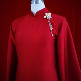 ÁO DÀI CÔ DÂU ĐỎ PHOM SUÔNG