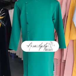 ÁO DÀI BƯNG QUẢ NAM XANH LÁ
