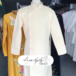 ÁO DÀI BƯNG QUẢ NAM KEM