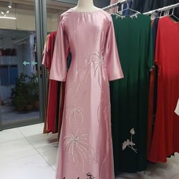 ÁO DÀI SUI HỒNG HỌA TIẾT PHÁO HOA