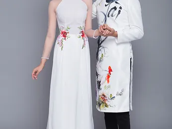 Xu hướng áo dài cưới cho cô dâu chú rể năm 2019