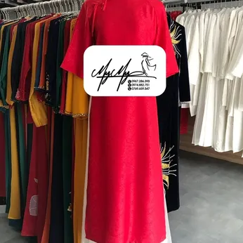 ÁO DÀI BƯNG QUẢ NỮ ĐỎ