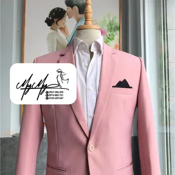 VEST MỘT NÚT HỒNG