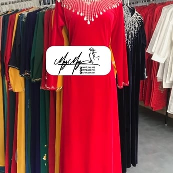 ÁO DÀI SUI ĐỎ KẾT PHA LÊ CỔ