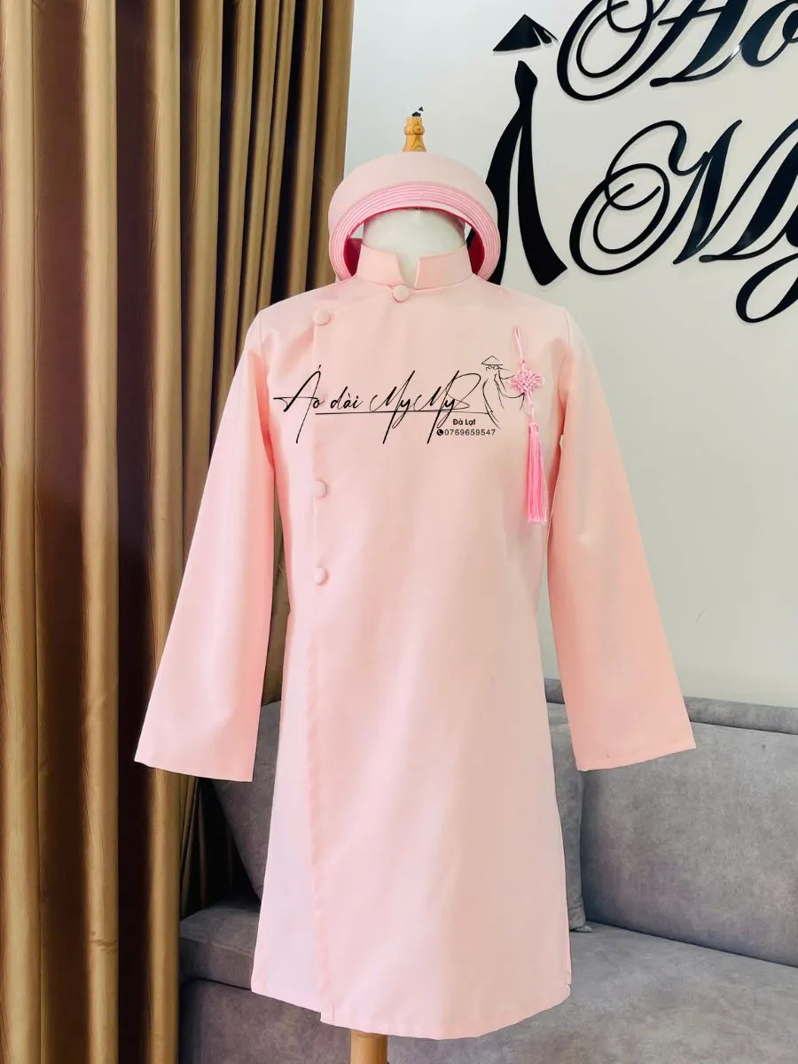 ÁO DÀI BƯNG QUẢ NAM HỒNG PHẤN