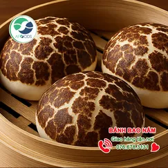 Bánh bao nấm thịt gà phô mai sợi - 6 cái/khay