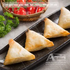 Chả giò tam giác thịt bò - 20 cuốn/khay