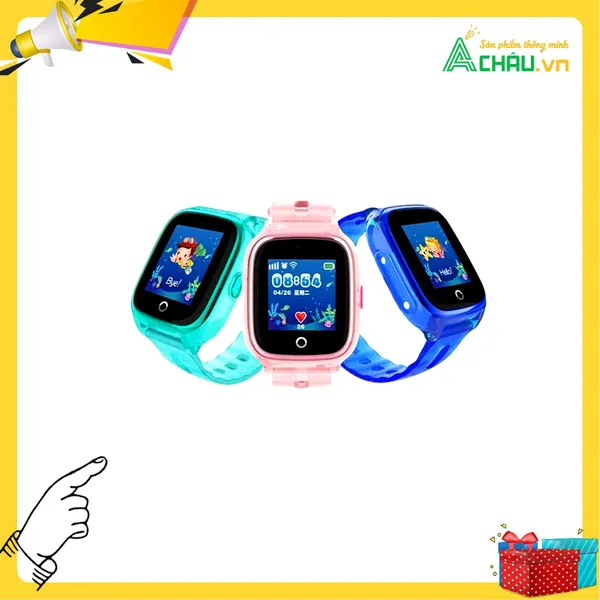 Đồng Hồ Định Trẻ Em Chống Nước Chuẩn IP67 BabyKid GW600S Có Camera Chụp Ảnh Từ Xa (màu tím) + Tặng SIM 4G Data Tốc Độ Cao