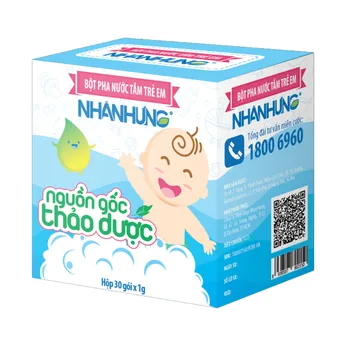 Bột tắm Nhân Hưng - Bột pha nước tắm trẻ em