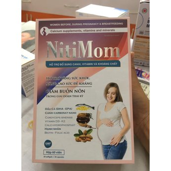 NitiMom viên uống hỗ trợ tăng sức khỏe giảm buồn nôn trong giai đoạn thai kỳ