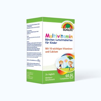 Bổ sung khoáng chất Sunlife Multivitamins Bears lozenges for kids (Hộp 60 viên)