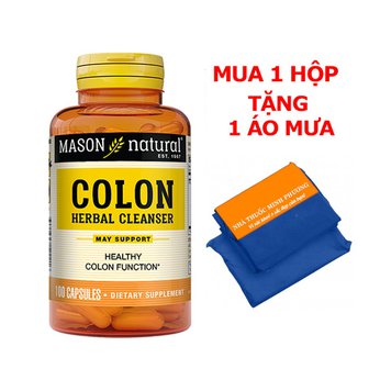 Thực phẩm hỗ trợ chức năng đại tràng MASON NATURAL COLON HERBAL CLEANSER lọ 100 viên nang