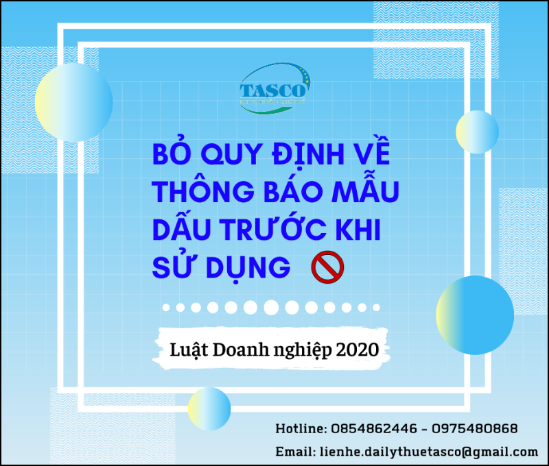 Bỏ quy định về thông báo mẫu dấu doanh nghiệp trước khi sử dụng tại Luật Doanh nghiệp 2020
