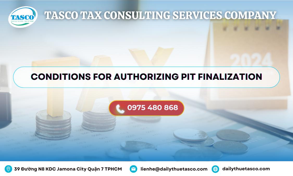Conditions for authorizing PIT finalization Conditions for authorizing PIT finalization