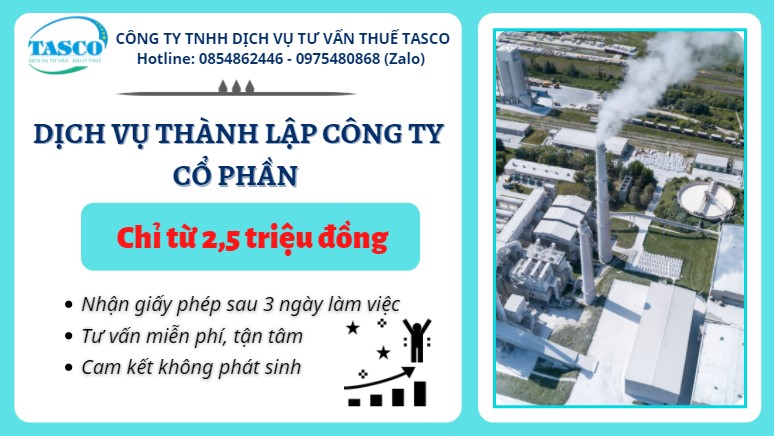 Dịch vụ thành lập công ty cổ phần tại TASCO