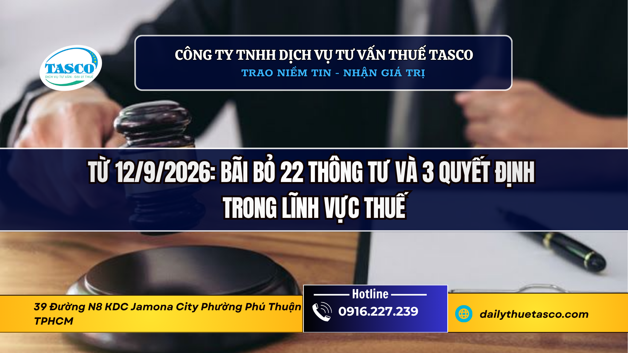 Từ 12/9/2026: Bãi bỏ 22 Thông tư và 3 Quyết định trong lĩnh vực thuế Từ 12/9/2026: Bãi bỏ 22 Thông tư và 3 Quyết định trong lĩnh vực thuế