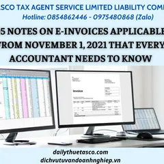 05 NOTES ON E-INVOICES APPLICABLE FROM NOVEMBER 1, 2021 THAT EVERY ACCOUNTANT NEEDS TO KNOW