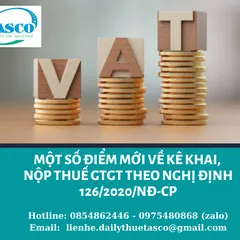 Một số điểm mới về khai thuế, nộp thuế GTGT theo Nghị định 126/2020/NĐ-CP