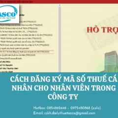 ĐĂNG KÝ MÃ SỐ THUẾ CÁ NHÂN CHO NHÂN VIÊN TRONG CÔNG TY