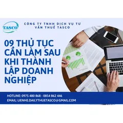09 thủ tục cần làm ngay sau khi thành lập doanh nghiệp
