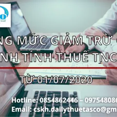 Mức Giảm Trừ Thuế Thu Nhập Cá Nhân Mới Nhất Theo Nghị Định 954/2020/UBTVQH14 ( Hiệu Lực Từ 01/07/2020)