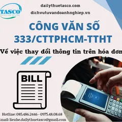 Công văn 333/CTTPHCM-TTHT về thay đổi thông tin trên hóa đơn